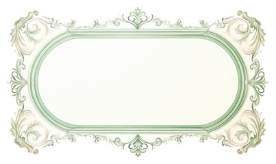 PNG Vintage washi tape frame furniture oval crib.