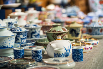 Exquisite Collection of Handcrafted Ceramics Displayed at Craft Fair