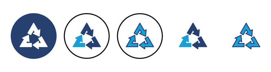 Recycle icon vector. Recycling vector icon.