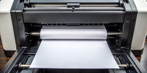 Test print paper with folding marks and scan for dark printer cartridge quality