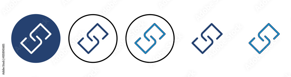 Poster link icon vector. hyperlink chain symbol.