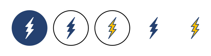 Lightning icon vector. electric icon vector. power icon. energy sign