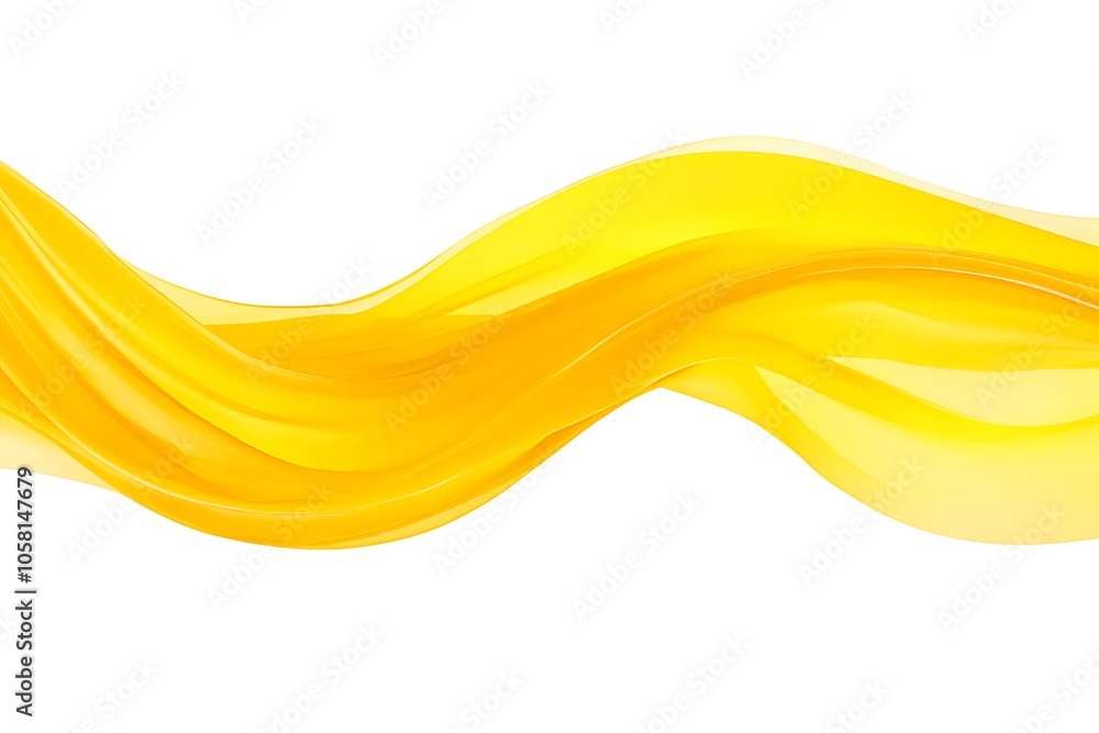 Poster abstract yellow curve isolated on white background