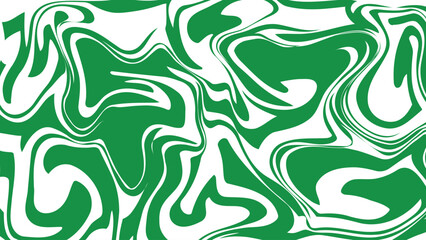 Emerald Waves: Abstract Green and White Pattern