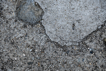 Old rough concrete floor with broken appearance