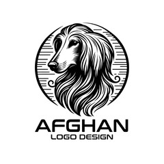 Afghan Hound Vector Logo Design