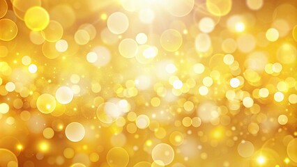 Dreamy yellow abstract background with soft circular light effects and bokeh lights, yellow, abstract
