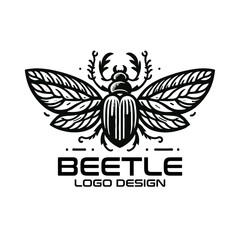 Beetle Vector Logo Design 