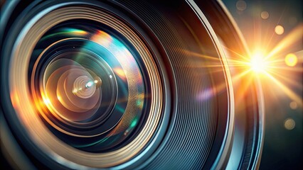 Macro close up of light shining through photographic lens , photography, macro photography, close up, light, lens