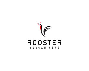 Minimalist Rooster Logo Rooster Head Logo Chicken Logo