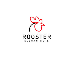Minimalist Rooster Logo Rooster Head Logo Chicken Logo