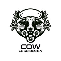 Cow Vector Logo Design