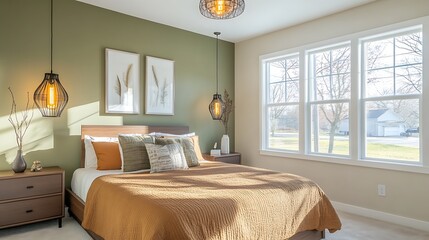 Obraz premium Modern Interior of Stylish Living Room ,Wall Mock Up, Frame , Poster with Beautiful Background, 3d render