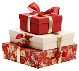 PNG  Elegant gift boxes with ribbons