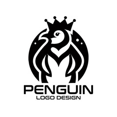 Obraz premium Penguin Vector Logo Design