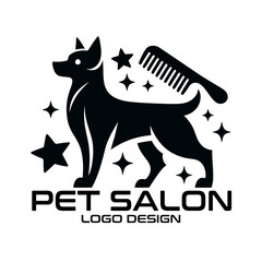 Pet Salon Vector Logo Design