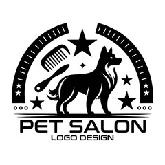 Pet Salon Vector Logo Design