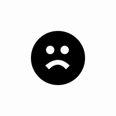 sad emoji face icon sign vector