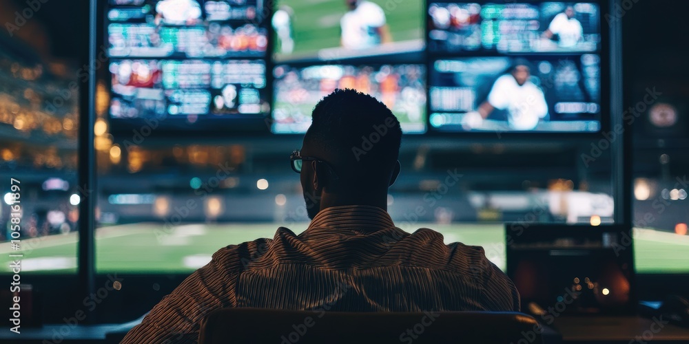 Poster fantasy sports analyst utilizing advanced analytics tools for player performance evaluation and team