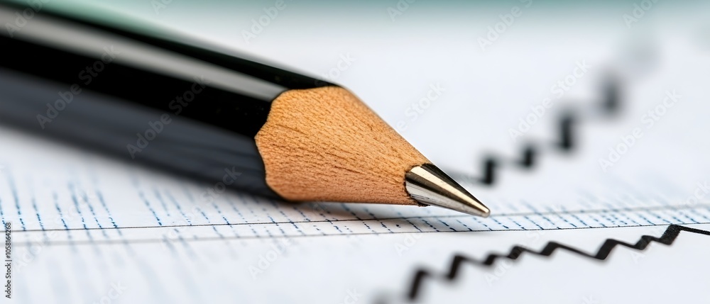 Aufkleber Investor or financial analyst reviewing financial reports charts and market data on desk with computer in office setting working on investment strategy and decision making