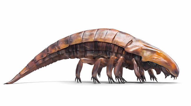 Eurypterid Realistic on White: Prehistoric Sea Scorpion Unveiled