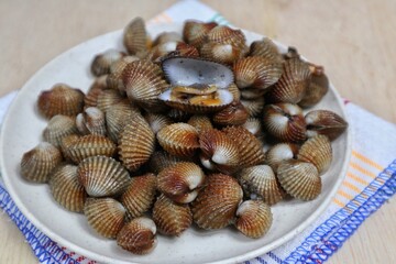 Close-up of fresh steamed mussels on a plate with easy seafood recipes
