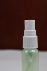 Camera lens cleaning spray liquid isolated on white