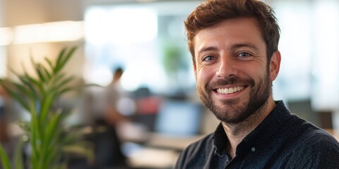 Fototapeta premium Technical Project Lead Driving Agile Software Development and Cross-Functional Team Coordination in a Dynamic Office Environment