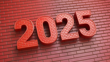 Happy New Year 2025 celebration by AI generative