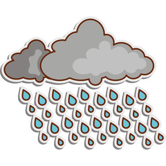 Rain Cloud Sticker
