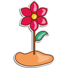 Blooming Flower Sticker