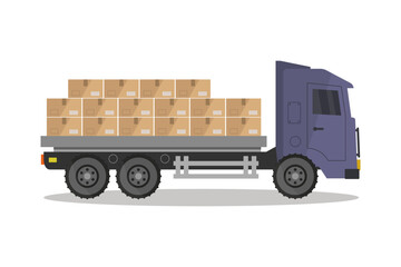 Truck with boxes