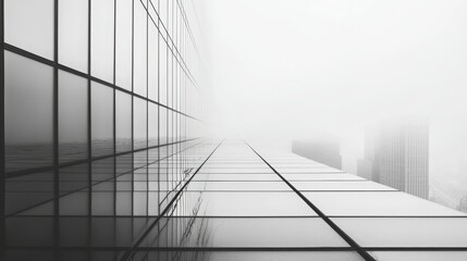 Minimalist Grayscale Cityscape for Modern Presentations