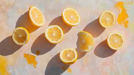 orange laid out on a light pastel surface for background