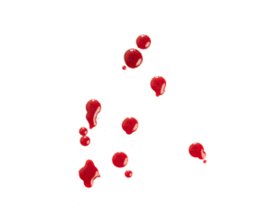 blood splash on transparent background