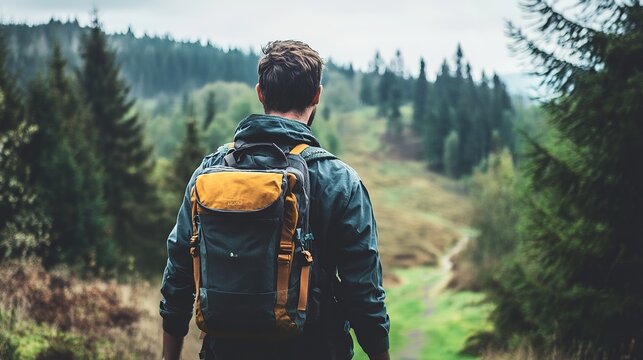 Silhouette of a man walking away without looking back, symbolizing determination, resilience, and letting go of the past. The minimalist composition creates a sense of mystery and independence, 