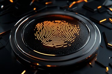 Close-up of a fingerprint on glass with forensic dust highlighting each ridge in fine detail, symbolizing precision and individuality, capturing the intricacies of forensic investigation