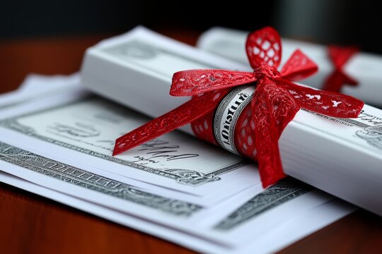 Close-up of financial documents showing debenture certificates, with crisp legal text and signatures, symbolizing the formal and structured nature of debentures, symbolizing trust and security