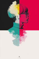 Modern Art Styled Women's Fashion Ad 2:3 Photo Illustration