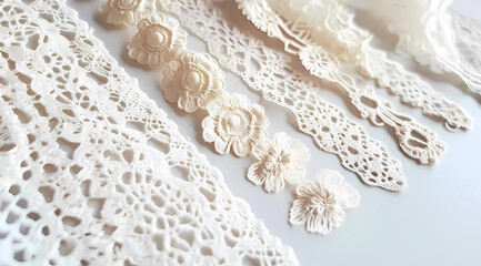 Obraz premium Craft Your Memories with Delicate Lace Trims for Scrapbooking