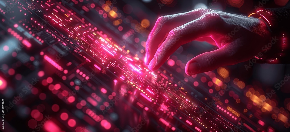 Aufkleber Cybersecurity and Data Protection: Businessman Using Smartphone and Laptop for Secure Access and Encryption