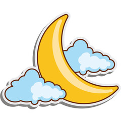 Crescent Moon Sticker