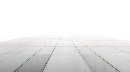 Obraz premium White Geometric Floor Tiling with a Minimalist Perspective