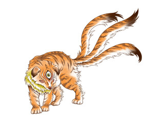 山海経（古代中国の地理書）に登場する讙（かん）のイラスト