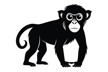 Chimpanzee animal silhouette H.eps