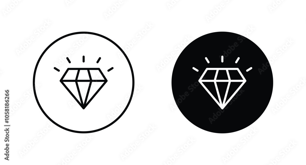 Poster diamond icon vector for web, computer and mobile app