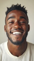 Portrait of Smiling Man with Kind Expression