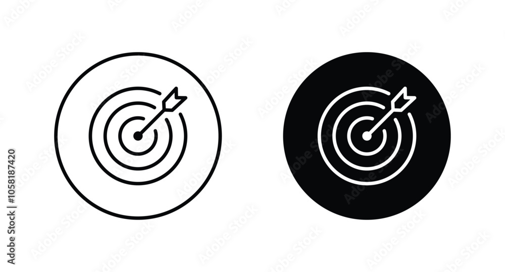 Poster target icon vector for web, computer and mobile app