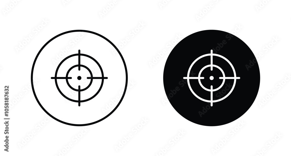 Poster target icon vector for web, computer and mobile app