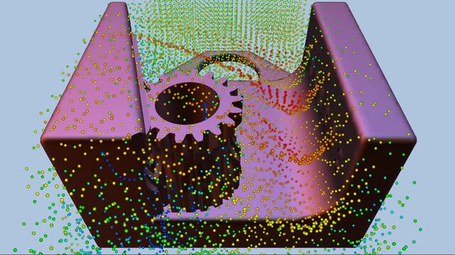 CFD simulation Computational fluid dynamics - Gear box airflow simulation